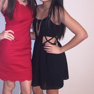 Black dress with cut outs